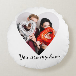 You Are My Lover – Romantic Heart Design Round Cushion