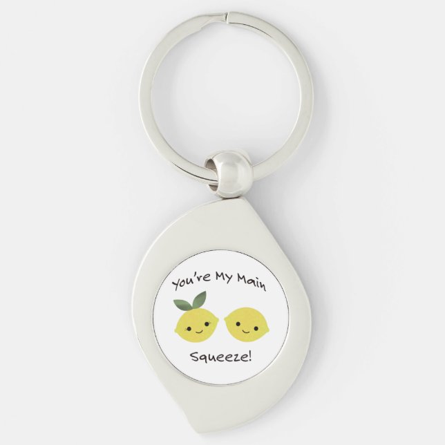 You are My Main Squeeze lemons Key Ring (Front)
