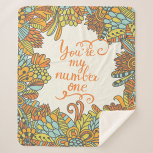 You Are My Number One Sherpa Blanket