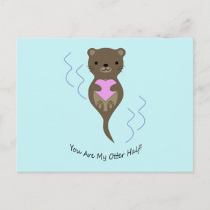 You are My Otter Half Postcard