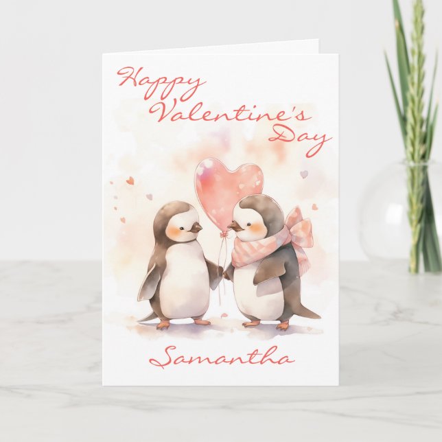 You are my Penguin Cute Valentine's Day Card (Front)