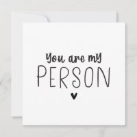 You are my person flat card