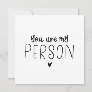 You are my person flat card