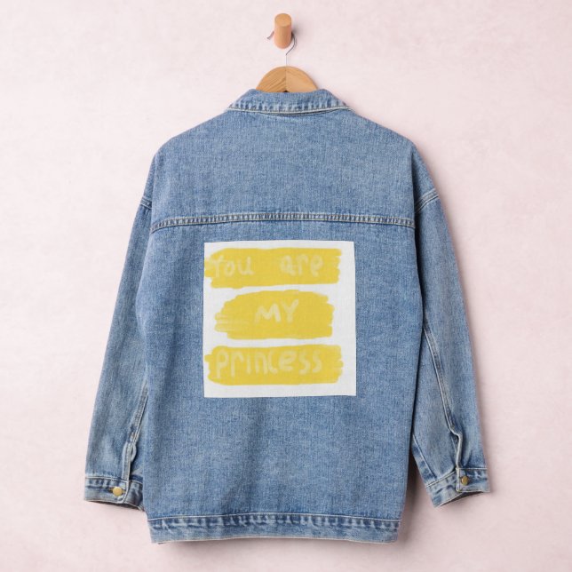you are my princess text art denim jacket (Hangar)