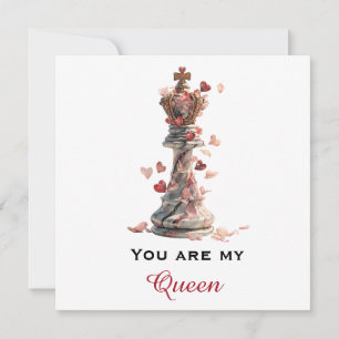 You Are My Queen Chess Valentine's Day Card