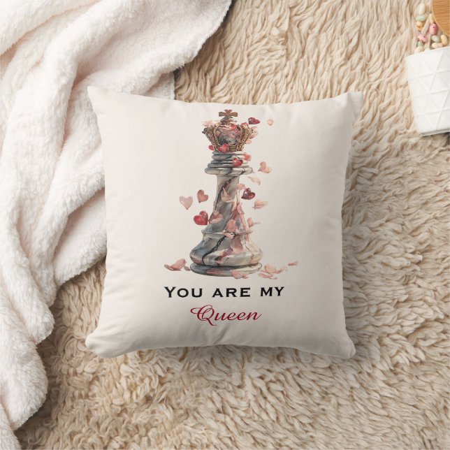 You Are My Queen Chess Valentine's Day Cushion (Blanket)