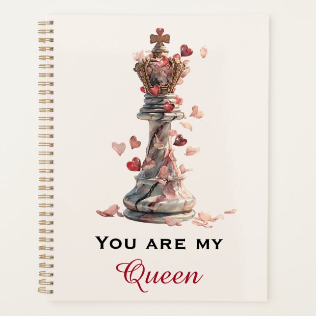 You Are My Queen Chess Valentine's Day Planner (Front)