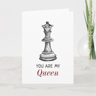 You Are My Queen Chess Wife Girlfriend Anniversary Card