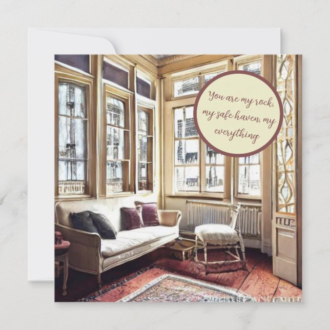 You are my rock and my safe haven card (Front)