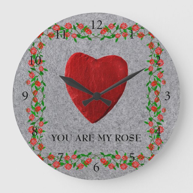 You are my rose large clock (Front)