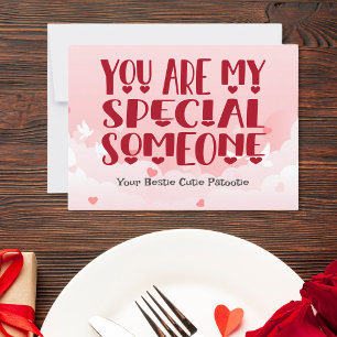 You are my special someone, personalise holiday card