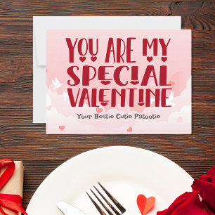 You are my special valentine, personalise holiday card