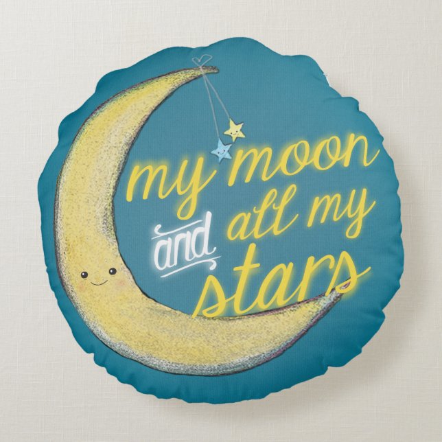You are my Sun, Moon & my Stars reversible Pillow (Back)