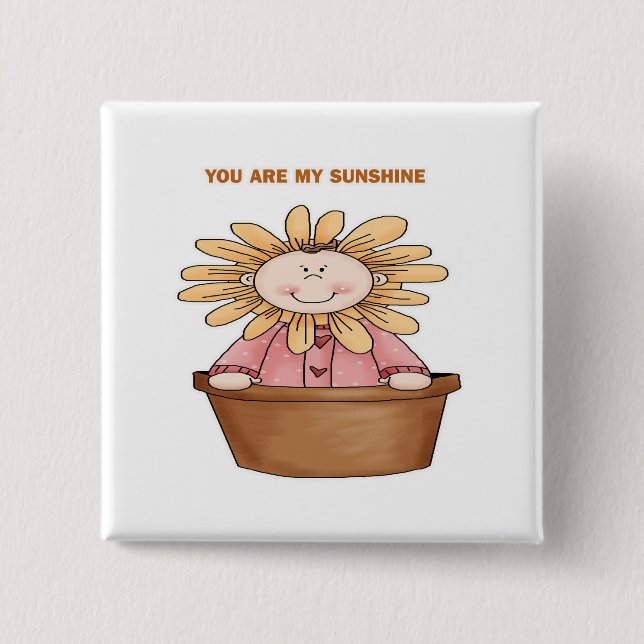 You are My Sunshine 15 Cm Square Badge (Front)