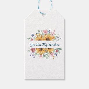 You Are My Sunshine and Sunflower Quote Gift Tags