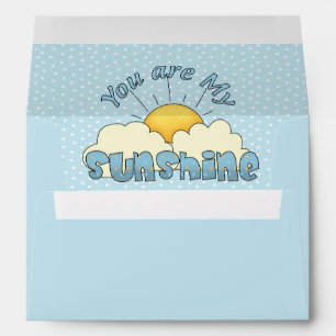 You Are My Sunshine Baby Boy Shower Envelope