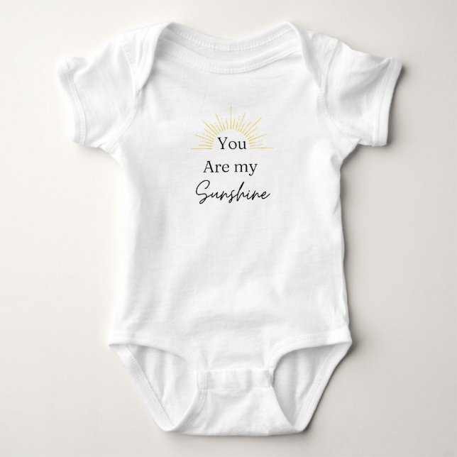 'You are my sunshine' Baby One-Piece Bodysuit (Front)