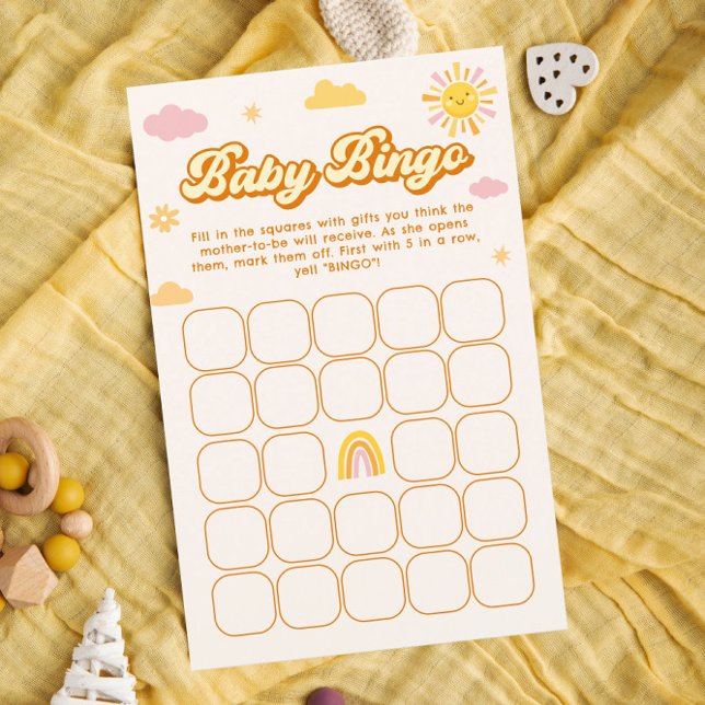 You are my Sunshine Baby Shower Baby Bingo Game (Creator Uploaded)