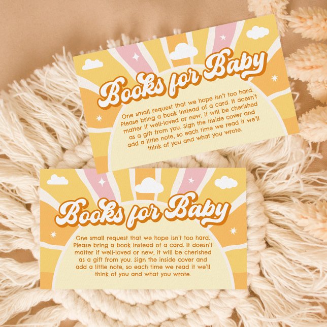 You are my sunshine Baby Shower Books for Baby Enclosure Card (Creator Uploaded)