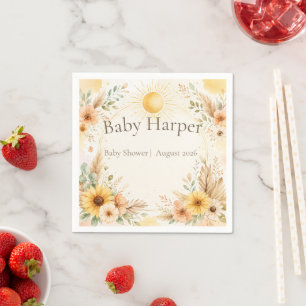 You Are My Sunshine Baby Shower Cocktail Napkins