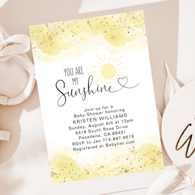 You Are My Sunshine Baby Shower Invitation (Creator Uploaded)