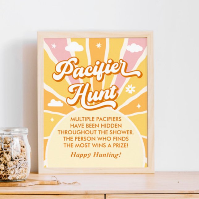 You are my Sunshine Baby Shower Pacifier Hunt  Poster (Creator Uploaded)