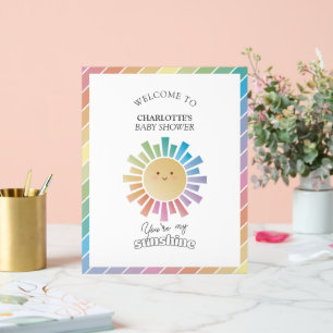You Are My Sunshine Baby Shower Welcome Acrylic Sign