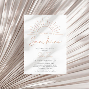 You Are My Sunshine Boho Baby Shower Invitation