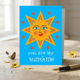 You are my Sunshine Cheerful Sun CUSTOM Card