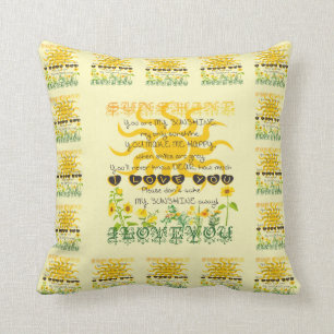 You are my sunshine. cushion