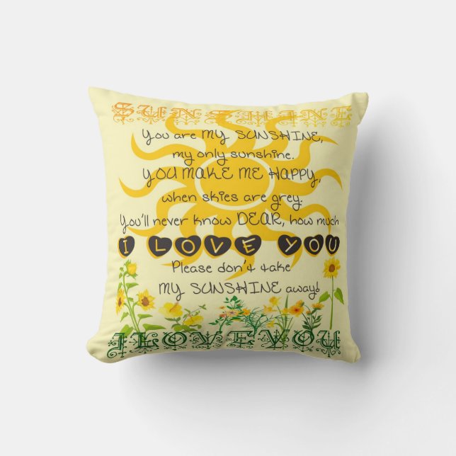 You are my sunshine. cushion (Front)