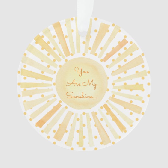 You Are My Sunshine Custom Name Love Sweet Ornament (Front)