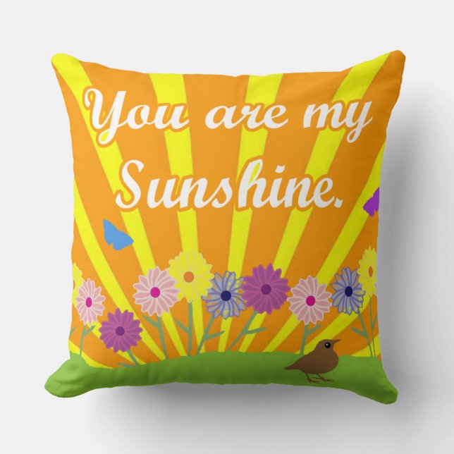 You Are My Sunshine Cute Cushion (Front)
