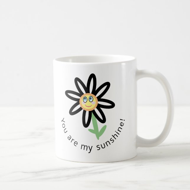 You are my Sunshine Cute Happy Daisy Flower Mug (Right)