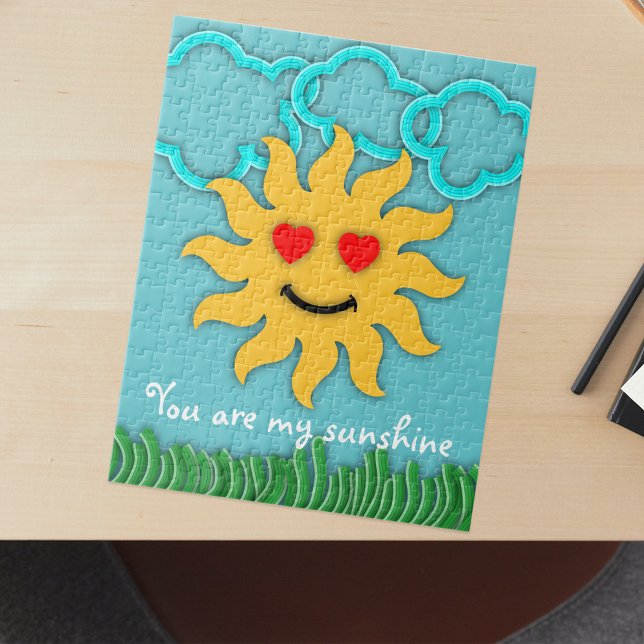  You Are My Sunshine Cute Heart Eyes Sun Paper Cut Jigsaw Puzzle (Creator Uploaded)