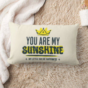 You Are My Sunshine Cute Inspirational Quote Lumbar Cushion