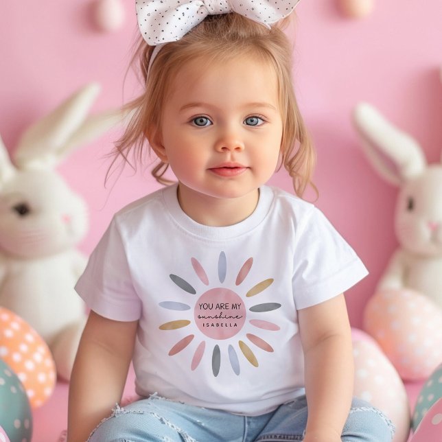 You Are My Sunshine | Cute Rainbow Pastel Toddler T-Shirt (Creator Uploaded)