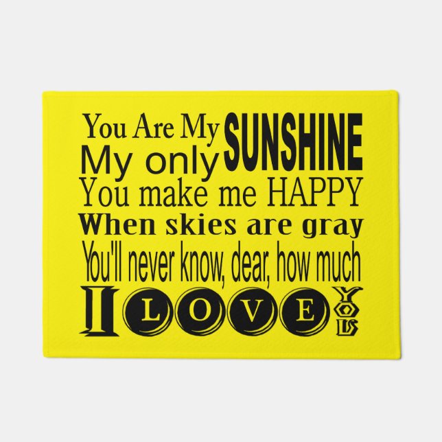 You Are My Sunshine Doormat (Front)