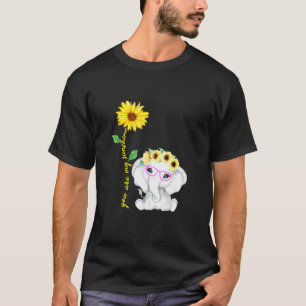 You Are My Sunshine Elephant Hippie Sunflower T-Shirt