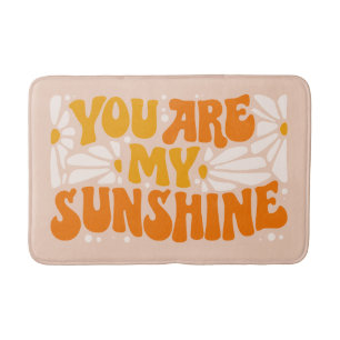 You Are My Sunshine Groovy Graphic Bath Mat
