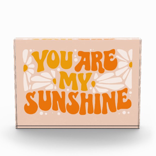 You Are My Sunshine Groovy Graphic Photo Block (Front)