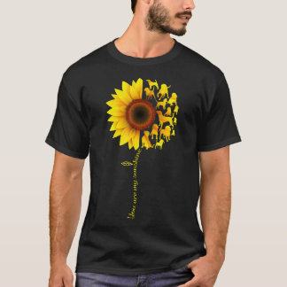 You Are My Sunshine Half Sunflower Beagle T-Shirt
