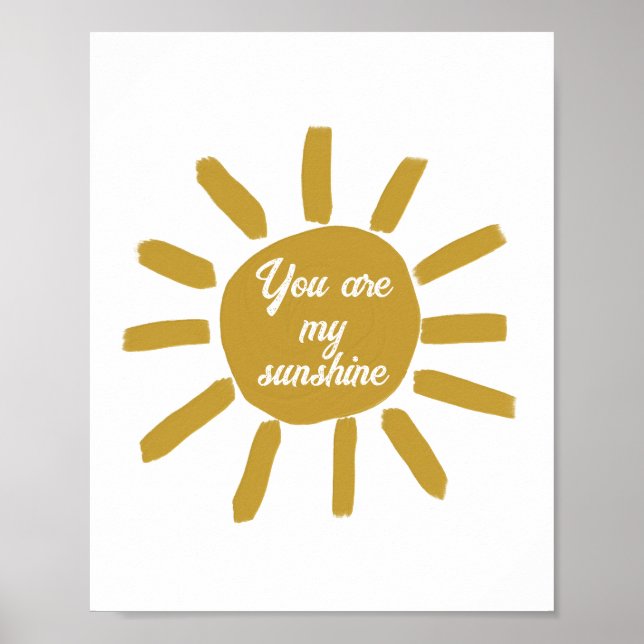 You are my sunshine happy positive affirmation   poster (Front)