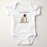 You Are My Sunshine Hedgehog and Coneflower Print
