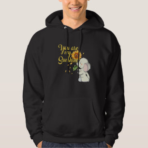 You Are My Sunshine Hippie Sunflower Elephant Shir Hoodie