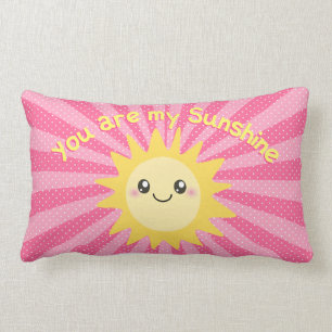 You are my sunshine in hot pink lumbar cushion