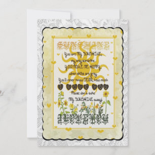 You are my sunshine. invitation