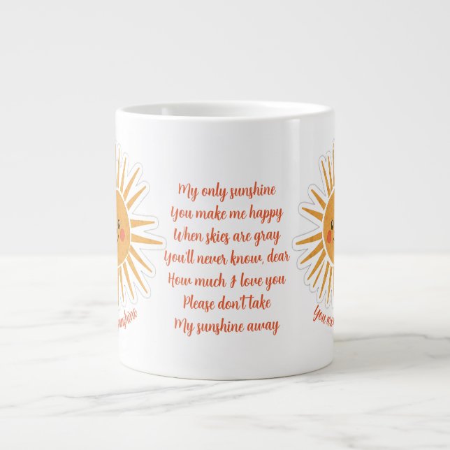 You are my sunshine lyrics Mug (Front)