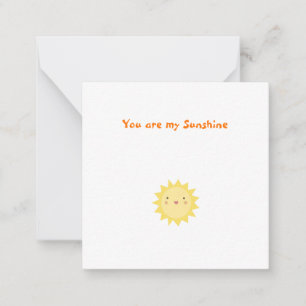 You Are My Sunshine Mini Thank You Note Card