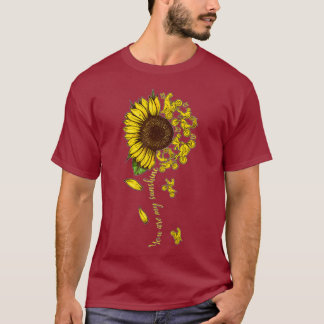 You Are My Sunshine Motorcycle Sunflower Hippie T-Shirt